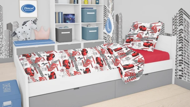 Παπλωματοθήκη Polycotton Μονή 160x240εκ. Speed Racer 290 Dimcol