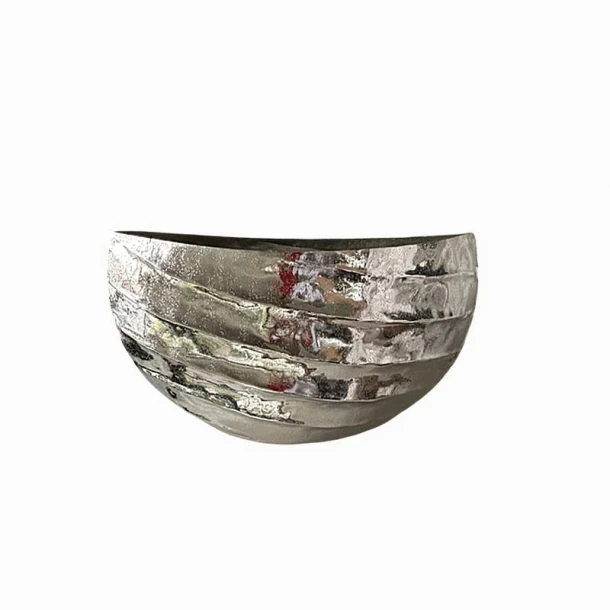 Διακοσμητικό Μπωλ Μεταλλικό Ασημί 39x16x22εκ. Art Et Lumiere 22016