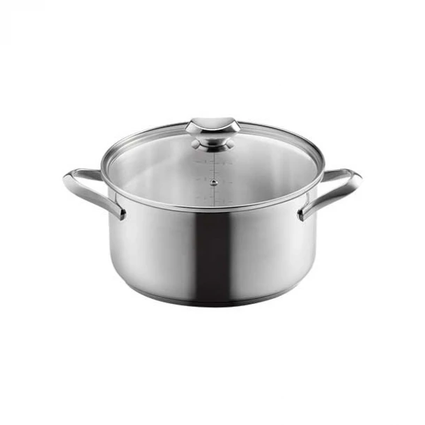 Κατσαρόλα Ανοξείδωτη Με Γυάλινο Καπάκι 24εκ.-5ltr Metaltex 16-311225