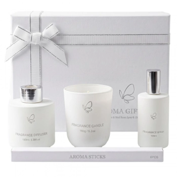 Σετ 2 Αρωματικά Diffuser 100ml Με Κερί Λευκό Σε Κουτί Δώρου iliadis 94993