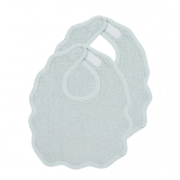 Σαλιάρες Σετ 2τμχ Βαμβακερές Wavy Blue Grey Meyco MEY-241.227.71.01.M2