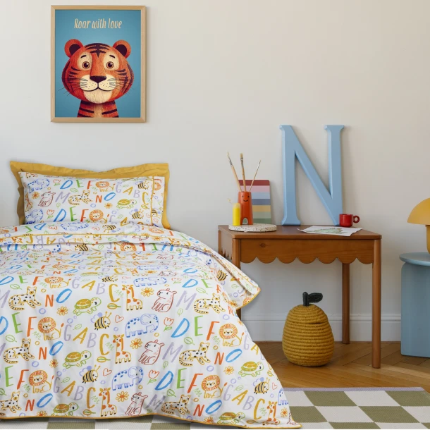 Σετ Σεντόνια Polycotton Μονά 170x260εκ. Kid Line 4970 Multicolor Das Kids