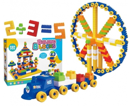 Τουβλάκια 250τμχ Σε Κουτί 29x7x22εκ. Toy Markt 75-432