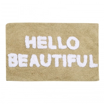 Ταπέτο Μπάνιου Βαμβακερό 50x80εκ. Bathmats 0675 Μπεζ-Λευκό Das Home