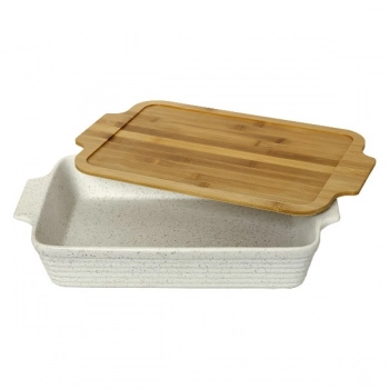 Πυρίμαχο Stoneware Με Bamboo Καπάκι 44x27x8εκ. Senso Cryspo Trio 37.080.79