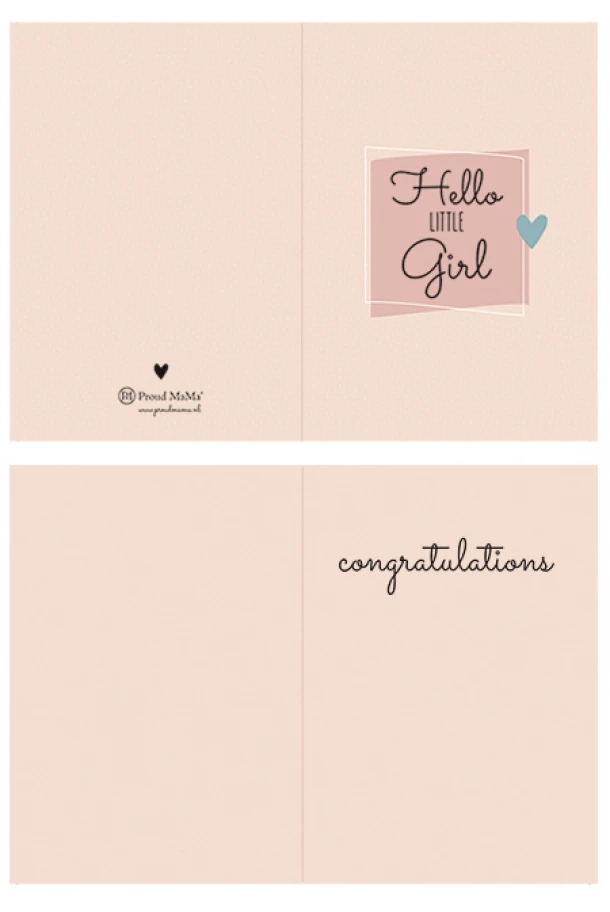 Ευχετήρια Κάρτα Γέννησης Pink Proud mama PM-600