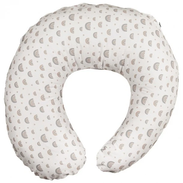 Μαξιλάρι Θηλασμού Βαμβακερό 60εκ./25εκ. Rainbow Μπεζ 90043