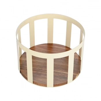 Φρουτιέρα Ξύλινη-Μεταλλική Ivory 24x1x24εκ. Allure Estia 01-24772