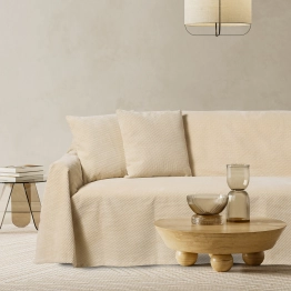 Ριχτάρι Polyester-Flannel Διθέσιος 180x250εκ. Beige 0308 Das Home