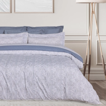 Κουβερλί Βαμβακοσατέν King 230x250εκ. Prestige 1693 Blue-Grey Das Home