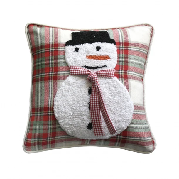 Χριστουγεννιάτικο Διακοσμητικό Μαξιλάρι Φιγούρας Βαμβακερό 40x40εκ. Christmas 0847 Red-White Das Home