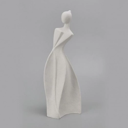 Διακοσμητική Επιτραπέζια Γυναικεία Φιγούρα Polyresin Ιβουάρ 11,6x9,2x31,5εκ. ESTHETI 752-27134