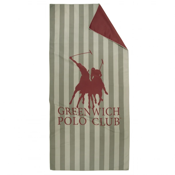 Πετσέτα Θαλάσσης Microfiber 80x170εκ. Essential 5218 Coral-Green Greenwich Polo Club