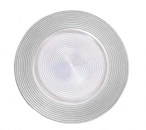 Πιατέλα Σερβιρίσματος Γυάλινη 33εκ. Onda Platino CRYSPO TRIO 80.038.05