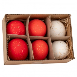 Σετ 6τμχ Αυγά Διακοσμητικά 4x4x6εκ. iliadis 92805