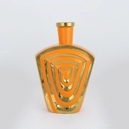 Βάζο Κεραμικό Χρυσό-Πορτοκαλί 23,7x9,5x37,5εκ. ESTHETI 752-20344