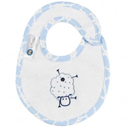 Σαλιάρα Polycotton Μεσαία Sheep Σιέλ 19292