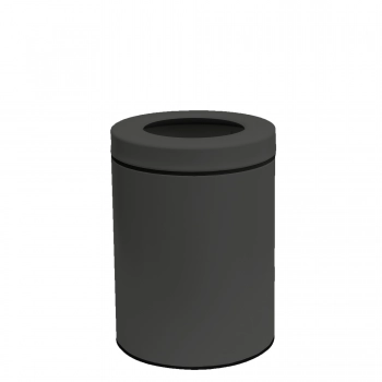 Καλάθι Απορριμμάτων Γραφείου 6lit Ανοξείδωτο Matt Anthracite Pam & Co Φ21x28εκ. 2128-113