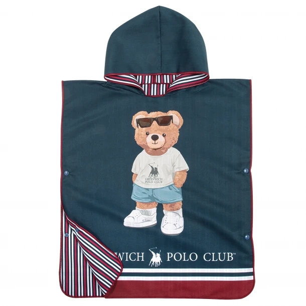 Πόντσο Παιδικό Microfiber 50x115εκ. Junior 4042 Μπλε Greenwich Polo Club