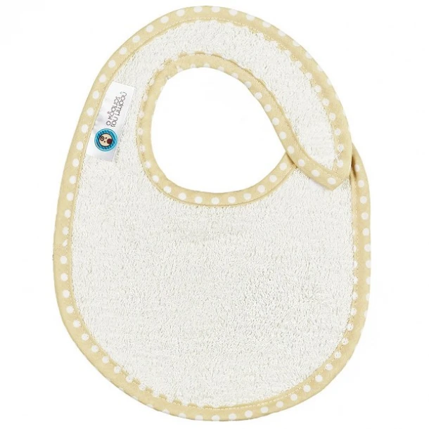 Σαλιάρα Βαμβακερή Μικρή Εκρού Πουά Μπεζ 18139