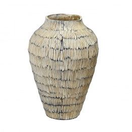 Βάζο Κεραμικό Μπεζ ESPIEL 25x25x35,5εκ. TAS238