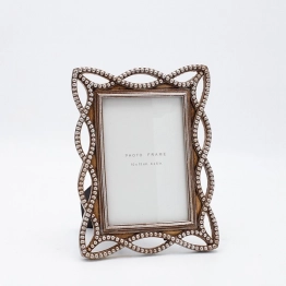 Κορνίζα Polyresin Με Πέρλες Μπρονζέ 10x15εκ. ESTHETI 815-00066