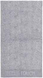 Πετσέτα Θαλάσσης Polyester-Poliammide 90x170εκ. Feel & Touch Icon Titanium
