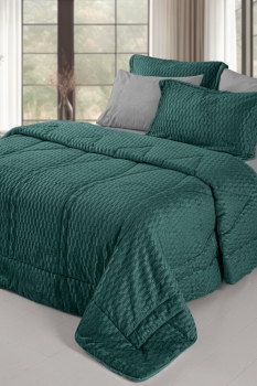 Πάπλωμα 2 Όψεων King Size 260x240εκ. Ultrasoft Καπιτονέ Gali Emerald Guy Laroche