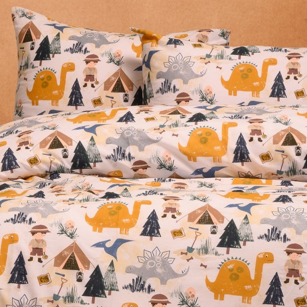 Ζεύγος Μαξιλαροθήκες Βαμβακερές 50x70εκ. Explorer Blue Kids Line Melinen 20004387