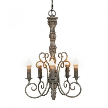 Πολυέλαιος Οροφής Μεταλλικός Με 5 Λάμπες Vintage Φ45x65εκ. iliadis 88152