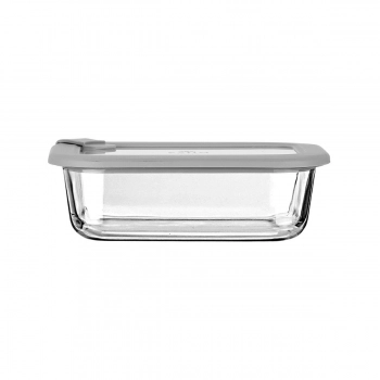 Φαγητοδοχείο Γυάλινο Με Καπάκι Σιλικόνης 640ml/18,9x14,5x6,7εκ. ColorSeal Γκρι Estia 01-26417