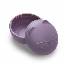 Μπωλ Με Καπάκι Σιλικόνης Cat Μωβ 350ml Melii MEL12600