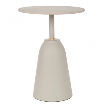 Τραπεζάκι Μεταλλικό Με Γκρι Βάση Και Γκρι Κεραμική Επιφάνεια Με Εφέ Μαρμάρου Φ40x52εκ. iliadis 91762