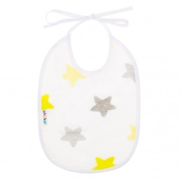 Σαλιάρα Αδιάβροχη Βαμβακερή με Δέσιμο για Βρέφη Αστεράκια akuku A1665