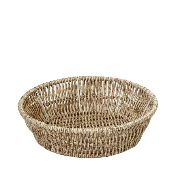 Ψωμιέρα Ψάθινη Μπεζ ESPIEL 25x25x7εκ. KOD104