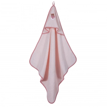 Κάπα Βαμβακερή Με Κέντημα Bebe 80x80εκ. Essential 8843 Λιλά-Ροζ Greenwich Polo Club