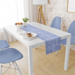 Runner Μονόχρωμο Polycotton Αλέκιαστo 40x180εκ. Panama Shadow Sky Blue DimCol