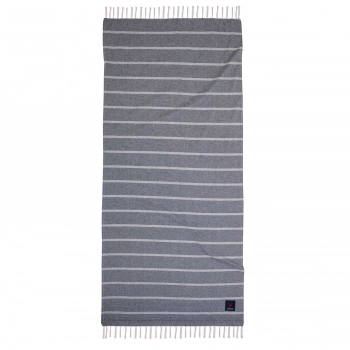 Πετσέτα Θαλάσσης-Παρεό Βαμβακερή 80x170εκ. Essential 3845 Γκρι Greenwich Polo Club