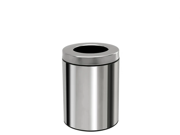 Καλάθι Απορριμμάτων Γραφείου 6lit Ανοξείδωτο Inox Pam & Co Φ21x28εκ. 2128-001