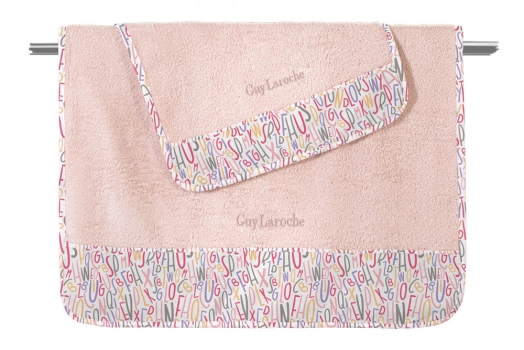 Σετ 2τμχ Βρεφικές Πετσέτες Βαμβακερές Letters Pinky Guy Laroche