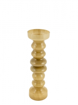 Κηροπήγιο Φυσητό Γυαλί Μπεζ-Πράσινο 10,5x34εκ. Zen Collection 25.48.52311