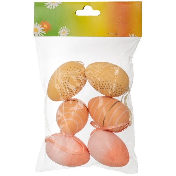 Σετ 6τμχ Αυγά Κρεμαστά Πλαστικά Σε Σακούλα 6x4εκ. iliadis 89474