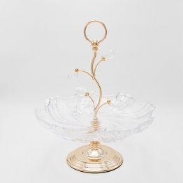 Ορντερβιέρα Μεταλλική-Γυάλινη Χρυσή 33x38,5εκ. ESTHETI 819-00260