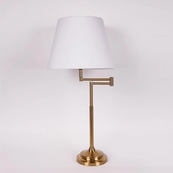 Φωτιστικό Επιτραπέζιο Μεταλλικό Χρυσό-Λευκό 33x70εκ. ESTHETI 757-10129