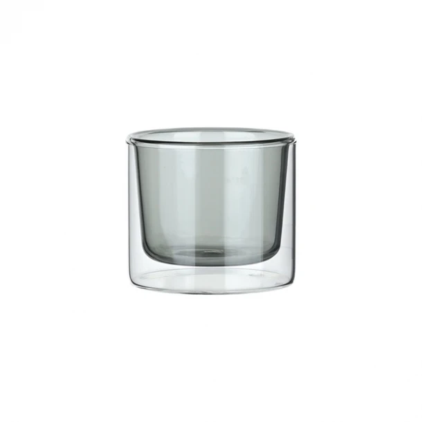 Κούπα Γυάλινη Με Διπλό Τοίχωμα 100ml-7x6x7εκ. Yalo Γκρι Estia 07-54953