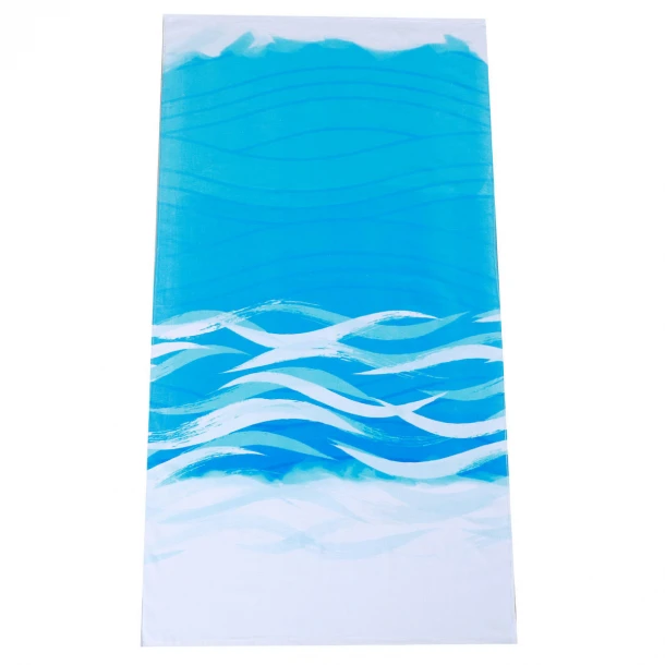 Πετσέτα Θαλάσσης Βαμβακερή Λευκή-Μπλε 80x170εκ. Tranquil Tides Estia 00-31053