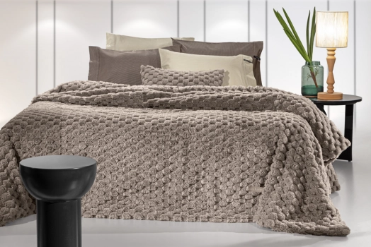 Κουβέρτα Γούνινη Art Fur King Size 260x240εκ. Elixir Taupe Guy Laroche