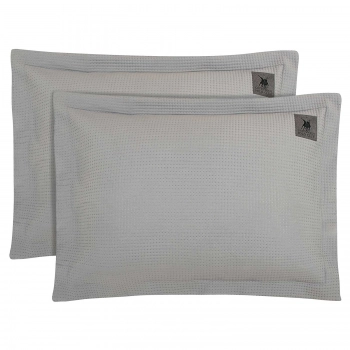 Ζεύγος Διακοσμητικές Μαξιλαροθήκες Microfiber 50x70+5εκ. Essential 3496 Γκρι Greenwich Polo Club