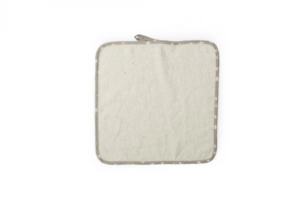 Λαβέτα Ώμου Βαμβακερή 40 Εκρού-Έλεφαντ 30x30εκ. DimCol