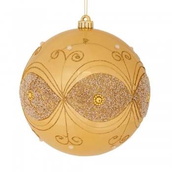 Χριστουγεννιάτικη Μπάλα Πλαστική Περλέ Χρυσή 20εκ. iliadis 90968